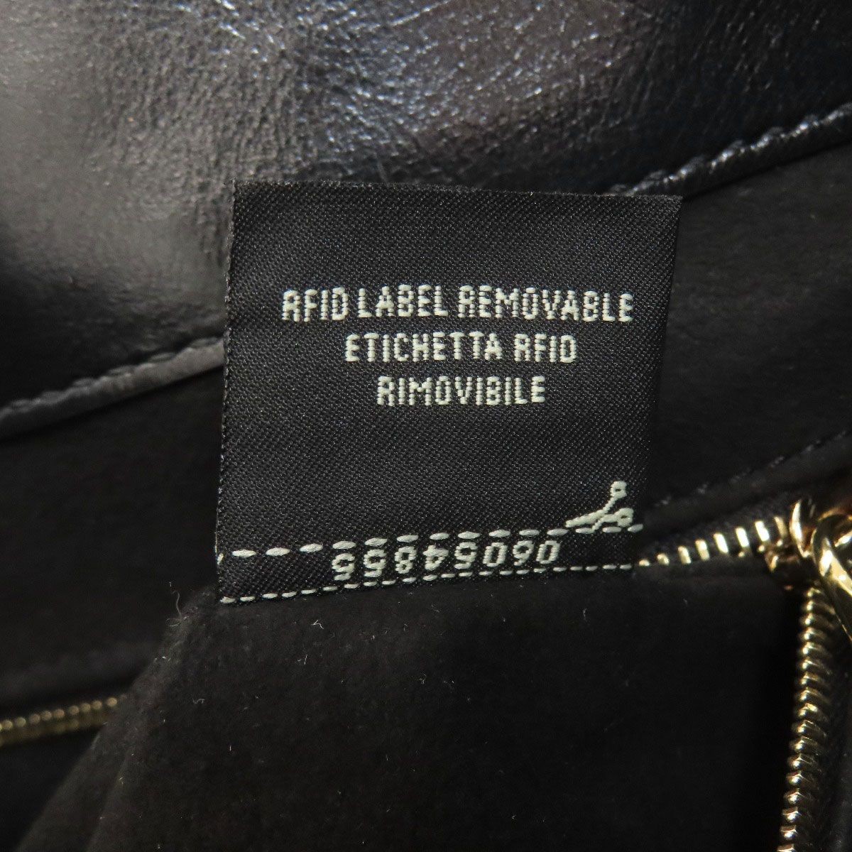 FENDI Logo Handbag Leather Black Women From Japan thumbnail 9