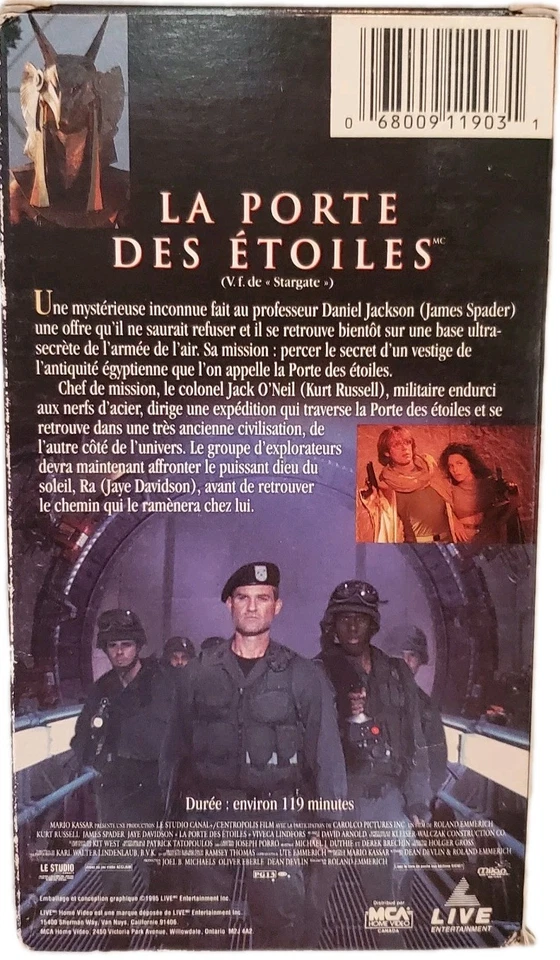 La Porte Des Etoiles/ Stargate (VHS French) Tested Kurt Russell - Image 2 of 3