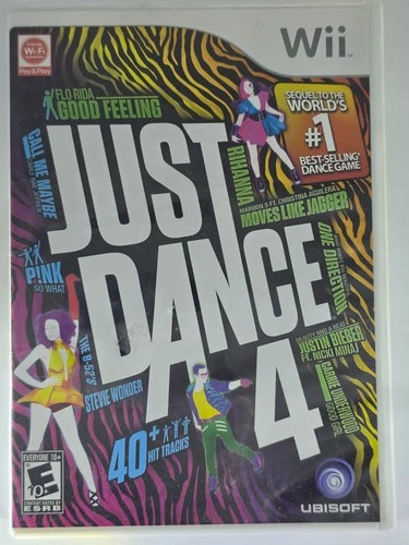 Just Dance 4 Nintendo Wii Authentic - CIB - Tested Works