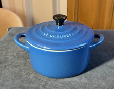 Le Crueset Petite O.25 Casserole Dish In Blue Stoneware Pre-owned In Vgc