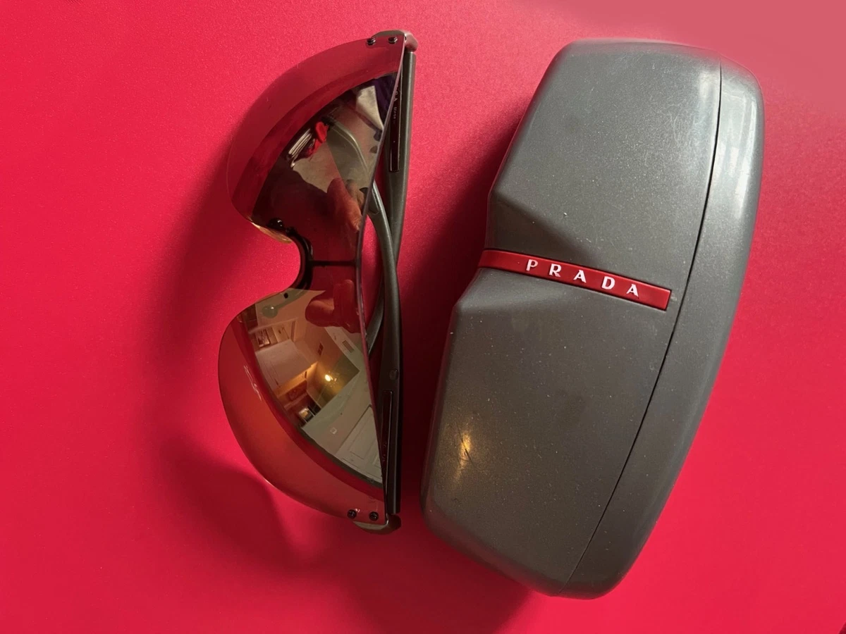 Gray Shield Sunglasses PRADA for Women for sale | eBay