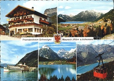 Maurach Tirol Fremdenheim Schwaiger Achensee Ausflugsschiff Seilbahn