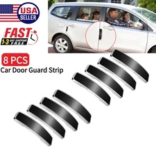 8x Black Car Door Edge Scratch Anti-collision Protector Guard Strip Accessories