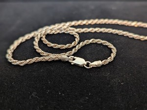 18 inch 925 Italy Sterling Silver Rope Chain