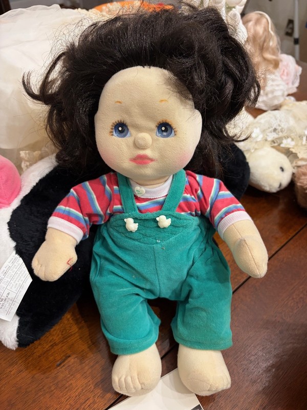 Mattel My Child Doll 1980s Dark Hair and Blue Eyes