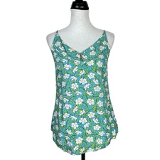 Cabi #5214 S Tidal Blue Cottonwood Vine Floral Cami Top Sleeveless Tank