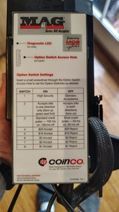 Coinco MAG50B Bill Acceptor MPN 923388 117V 60Hz for Vending Machine