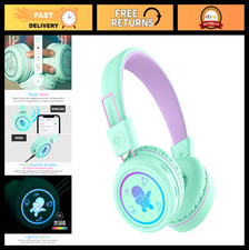 Bluetooth Wireless Headphones for Kids - Safe Listening, LED Lights, 85dB Limit,
