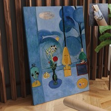 ARTE DE PARED DE LONA Henri Matisse Bodegón La Ventana Azul 20x30 pulgadas