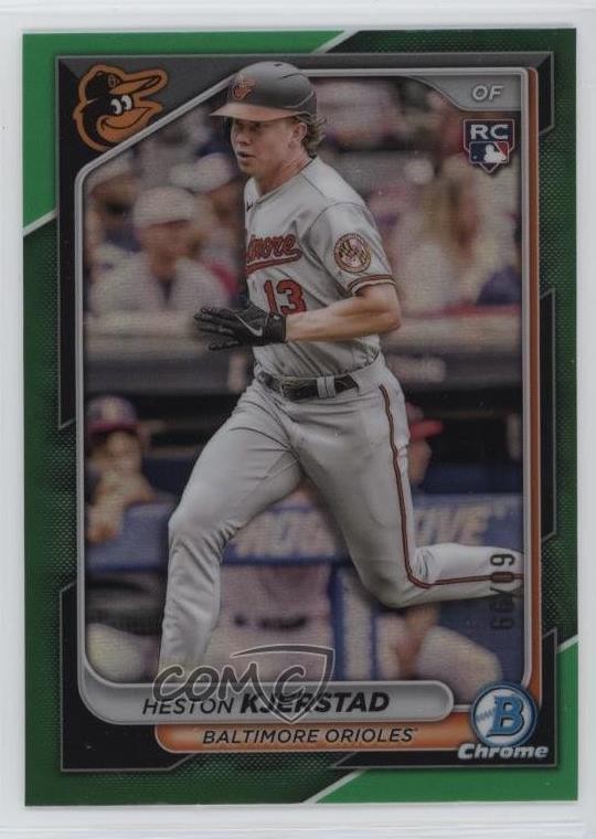 2024 Bowman Chrome Green Refractor 60/99 Heston Kjerstad #44 Rookie RC 0z9m