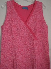 Fresh Produce Dress Size L Pink Sleeveless USA V-Neck Paisley Beachy NWOT!
