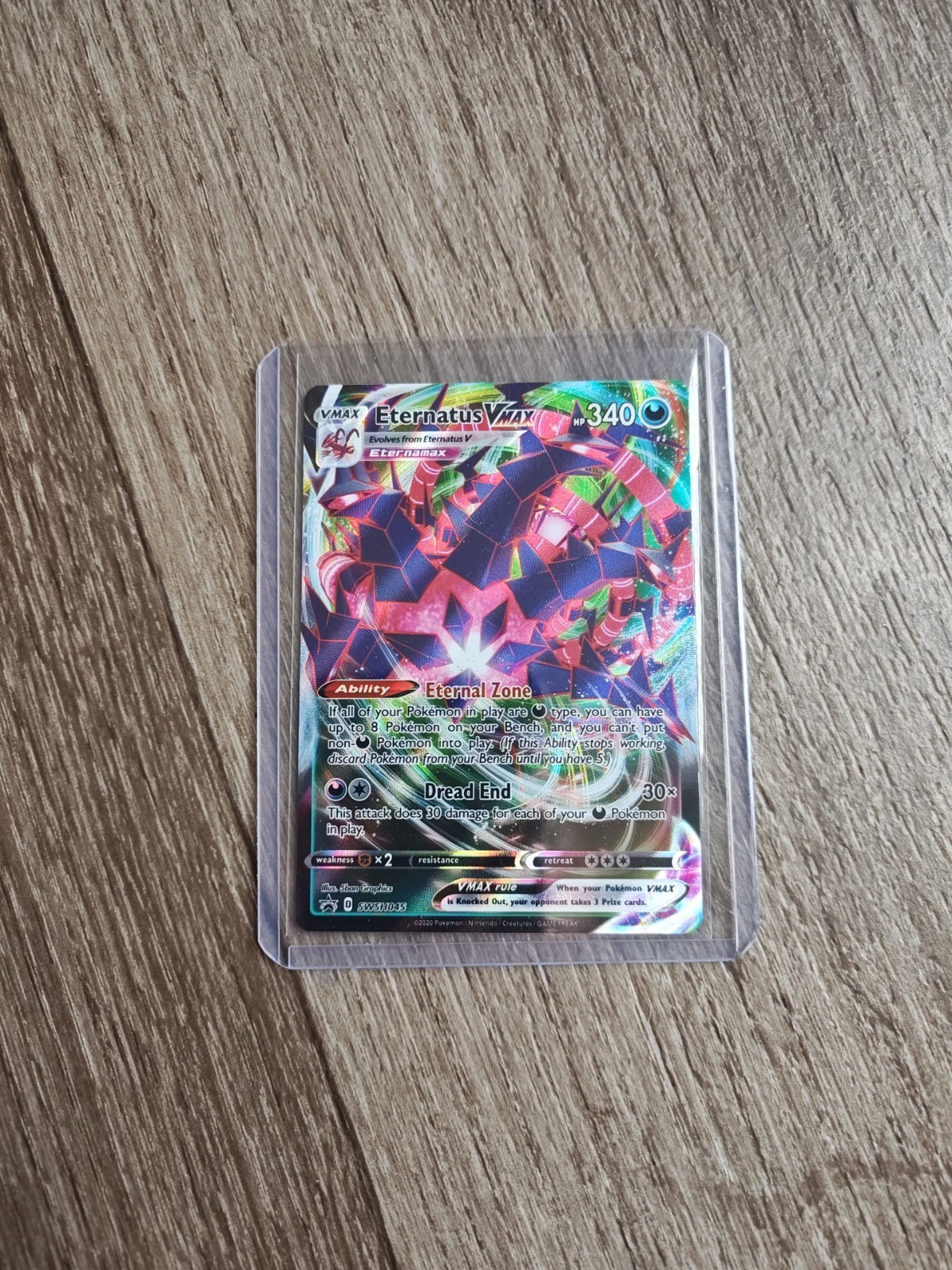 Pokémon TCG Eternatus VMAX SWSH045 Black Star Promo Card Mint Condition