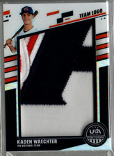 2026 USA Stars Stripes Prizm Jumbo Materials Team Logo Kaden Waechter /24