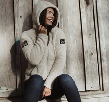 Grunt Style Women's Standard Issue Sherpa Full-Zip Hoodie - Cream - Large