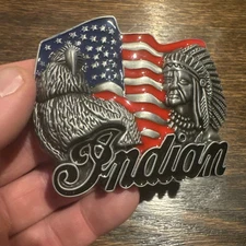 Indian Motorcycles Belt Buckle Eagle American Western Metal Collector Rodeo GIFT