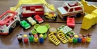 Vintage 1980 Little People Pop-Up Camper #992 Complete + Mini Bus/cars/xtra Figs