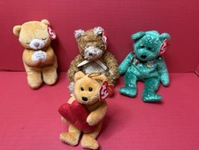 Ty Beanie Babies Lot Of 4 Teddys With Tags