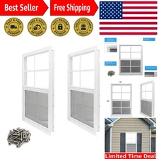 Shed & Coop Essential: 2 Pack of 12x18 Windows with Tempered Glass Protection