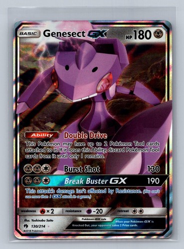 Genesect GX 130/214 Holo GX Rare Lost Thunder NM 2018 Free Shipping