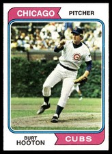 1974 Topps Card Baseball Burt Hooton Cubs #378 NM
