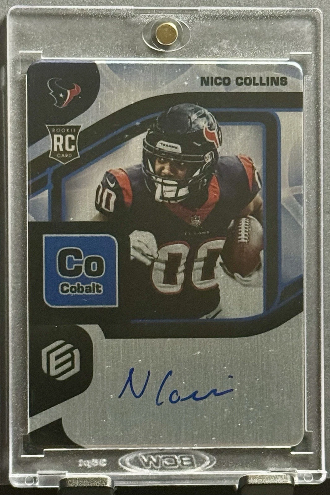 Nico Collins Panini Elements #148 Signature-Cobalt