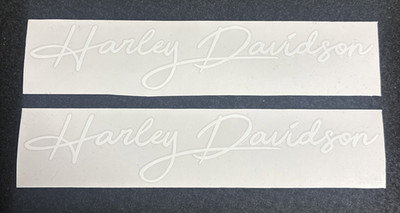 Harley-Davidson Aufkleber Reproduktionen - Hochwertiges Vinyl (Paar) - Weiße ...