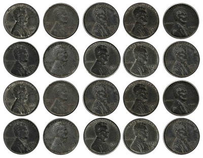 #ad WWII World War Steel Penny Old Coin Cent Collection Lot of 25 $17.58