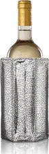 Vacu Vin Wine Cooler Sleeve – Silver – Flexible Wine Bottle Chiller – Reusable I