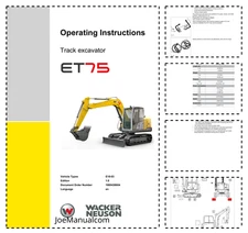 Wacker Neuson ET75 Mini Excavator Operators Manual PDF