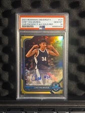 2021 Bowman U - Chrome Prospect Auto - Chet Holmgren Gold Refractor /50 -PSA 10-