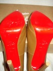 100% AUTHENTIC USED WOMEN LOUBOUTIN PALAIS ROYAL BROWN PLATFORM PUMP/HEEL US 9.5 — photo 9