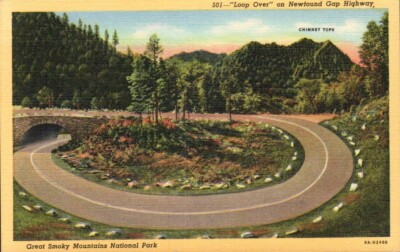Postcard-Loop Over on Newfound Gap Highway, Great Smokey Mountains National Park