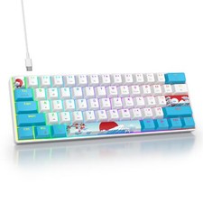 60 Percent Keyboard Mechanical RGB Backlit Wired 60 Gaming Keyboard Blue wit...