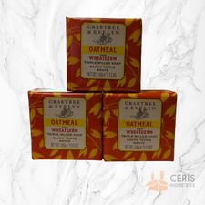 Crabtree  Evelyn Oatmeal  Wheatgerm Triple Milled Soap 3.5oz/100g Lot of 3 