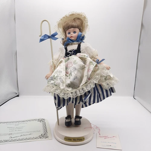 Madame Alexander Little Bo-Peep 007 Porcelain Doll Limited Edition With Stand