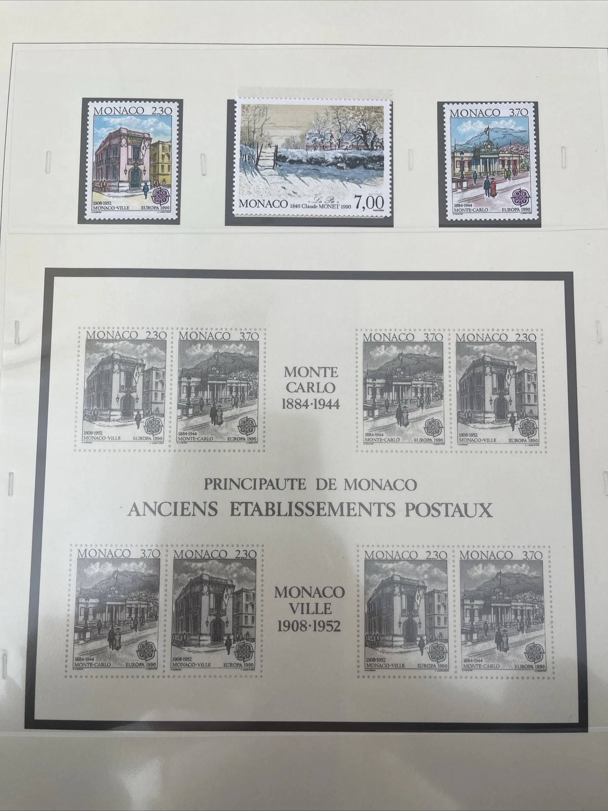 Timbres Monaco Neuf Lindner No.186 1984 Page 159