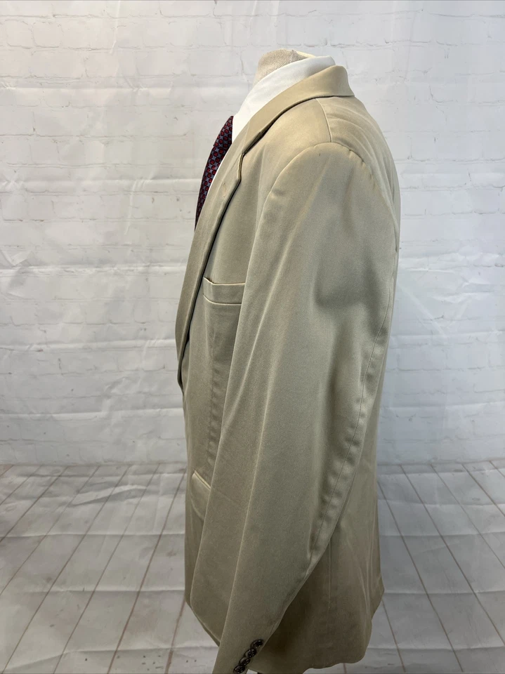 SPRING/SUMMER L.L. Bean Men's Beige Cotton Blend Blazer 44L $495 - Image 4 of 4
