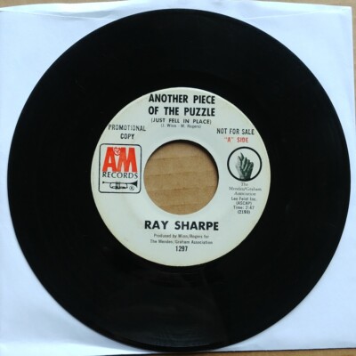 RAY SHARPE Another Piece Of The Puzzle PROMO 45 7'' RARE POP Record Vinyl 1971