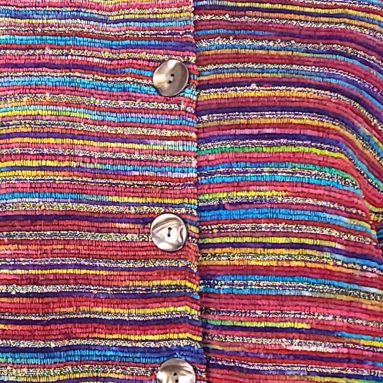 Tantrums Button Front Multicolor Long Sleeve Jack… - image 2