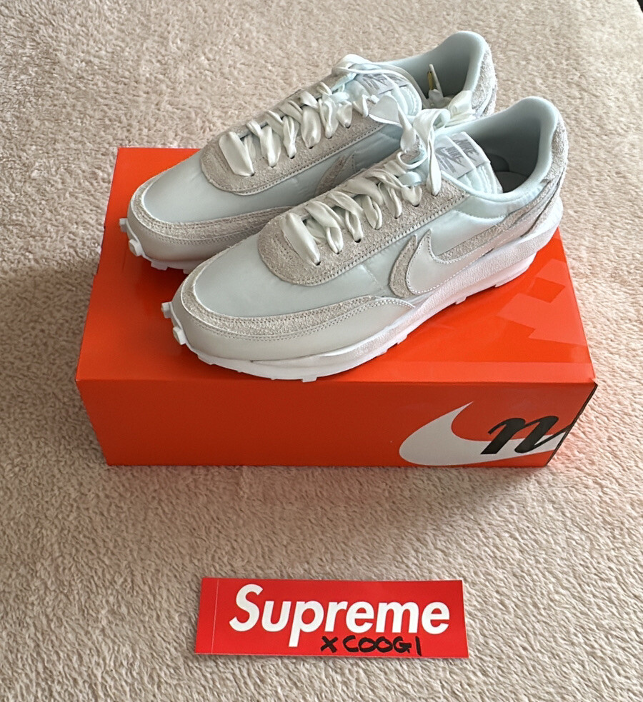 SACAI X NIKE (UK 11) NUOVISSIME NIKE X SACAI LD WAFFLE NYLON BIANCO TAGLIA UK 11 ESAURITE