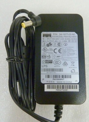 CISCO PSA18U-480C, 48 V -0,5 A AC/DC ADAPTER. CAB-ACU ENTHALTEN. 34-1977-03