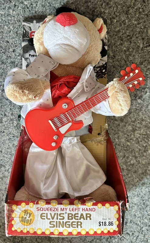 Preferred Plush 14” Singing Elvis Presley Bear. RARE! Sings, “All Shook Up.” NIB