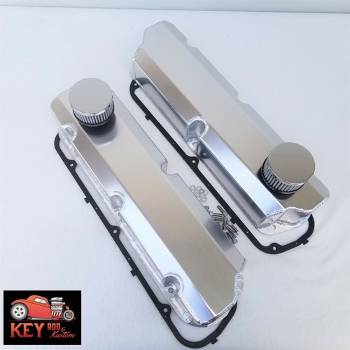 Small Block Ford Fabricated Satin Aluminum Valve Covers 289 302 351W Breathers eBay