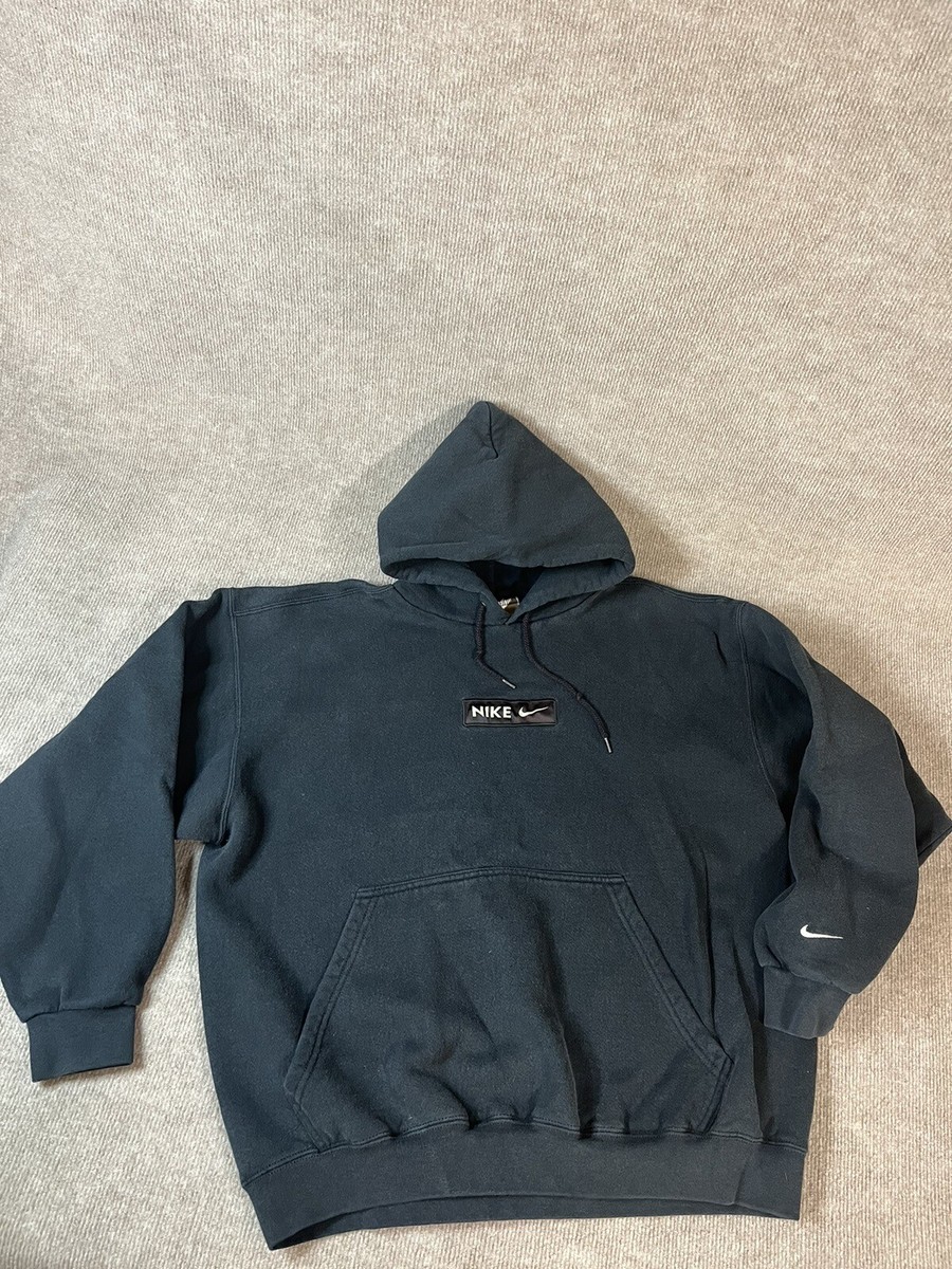 トップス 90s usa nike sweat pulloverhoodie swoosh VTG 90s Nike Center Check Mini Swoosh Blue Hoodie USA Rare