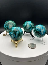 Chrysocolla and Malachite Sphere High Grade 