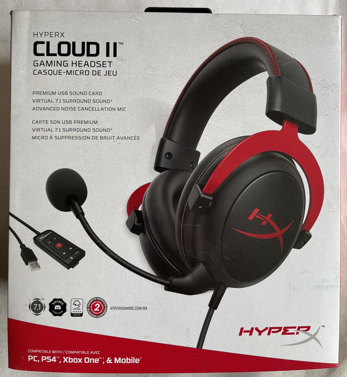 HyperX Cloud II Cuffie da gioco rosso/nero 740617258714