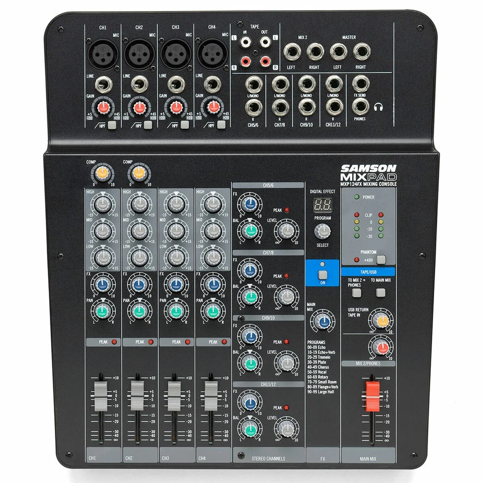 Samson Mixpad MXP124FX 12-Kanal USB Mischpult - Bild 2 von 3