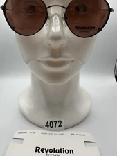 New Vintage Revolution Eyewear With SunShade RE030 Antique Gold Amber 46 20 145