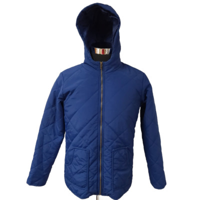 Vtg Polar King By Key Mens Large Reg Blue Full Zip Quilted Workwear Lined Jacket