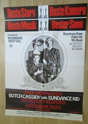 Filmplakat - Butch Cassidy und Sundance Kid ( Robert Redford , Paul Newman )